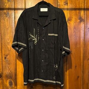 Abercrombie & Fitch Dark Gray Linen Blend Shirt